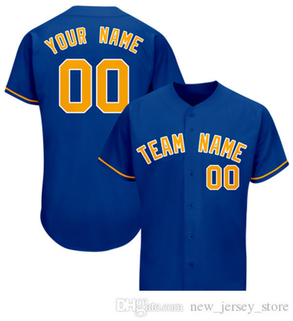 

Short Sleeve Baseball Jersey Customized Stitch Your Name/Number Breathable 051