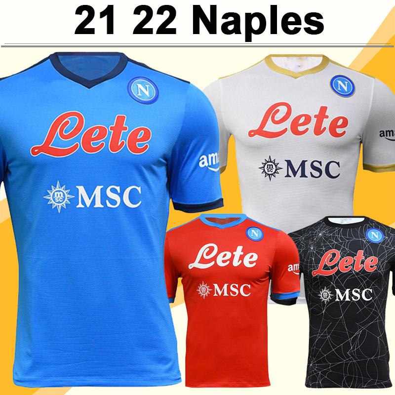 

2021 2022 Napoli Soccer Jerseys Halloween Burlon MARADONA Maglietta da calciatore OSIMHEN INSIGNE 21/22 SSC Naples MAGLIA MERTENS Men Kids Kits Football Shirt Thai, Away game