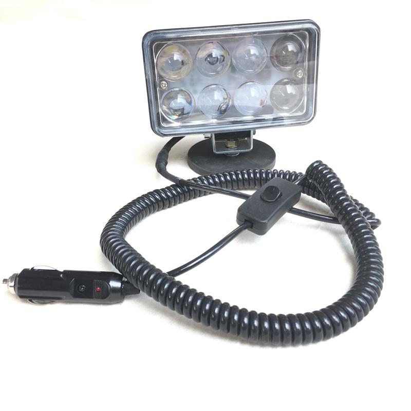 

Car Headlights Professional 40W White Spot Beam Boat Searchlight Spring Wired Work Spotlight Magnetic Base Outdoor Rescue Lighting 12v 24v