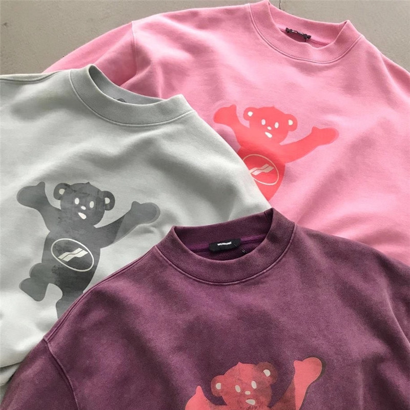 

2021 New Heavy Fabric We11done Sweatshirts Men Women High-quality Oversize Washing Discoloration Hoodie Welldone Pullover Iax5
