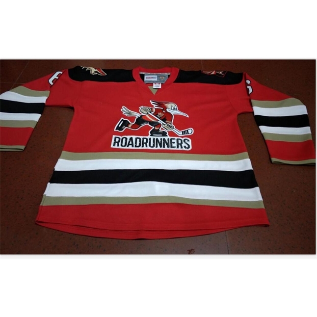 

goodjob Men Youth women Vintage #6 JAMIE MCBAIN TUCSON ROADRUNNERS Hockey Jersey Size -5XL or custom any name or number, Red women s-2xl