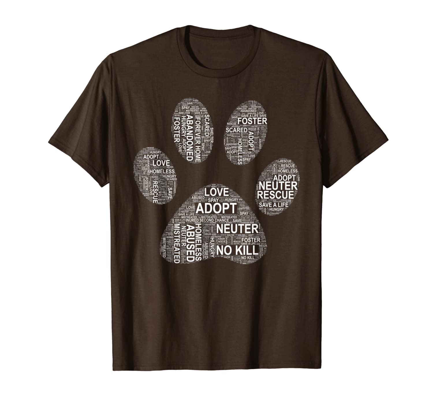 

dog rescue adopt foster shelter save no kill w t-shirt, White;black