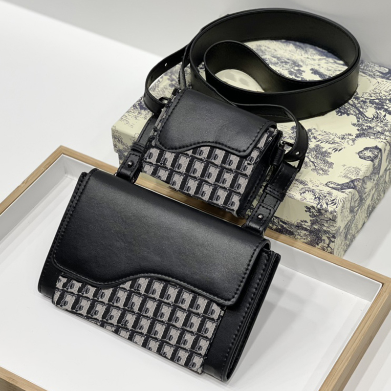Women Fashion Shoulder Bag High Quality 2 Pcs Set Crossbody Embroidered Handbags Wholesale Bags Original Canvas Cross Body