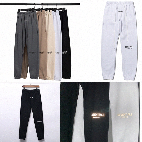

reflective Autumn Winter USA Fear Of God Essentials Silicone letters print Trousers Casual Fog Sweatpants Men Women FG Jogger Pants 3m 57i3#