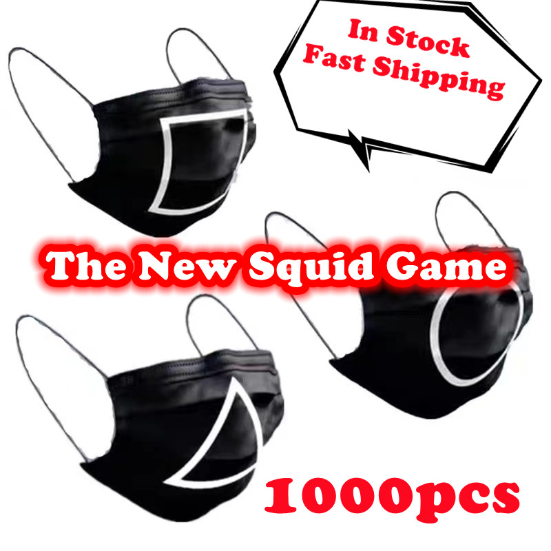 

1000pcs Breathable Face Mask The New Printed Adult Children Black Disposable