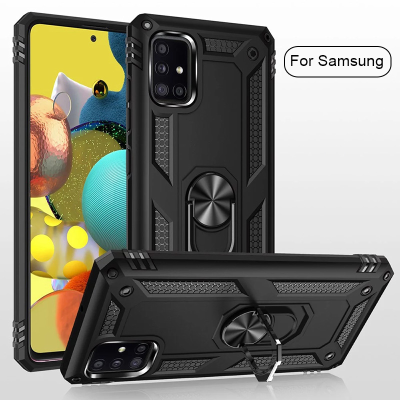 

Shockproof Armor Case For Samsung Galaxy S21 S20FE S10 S8 S9 Plus A51 A71 A31 A50 A50s A70 A21s M31 Note 20 Ultra 10 8 9 Cover, Black