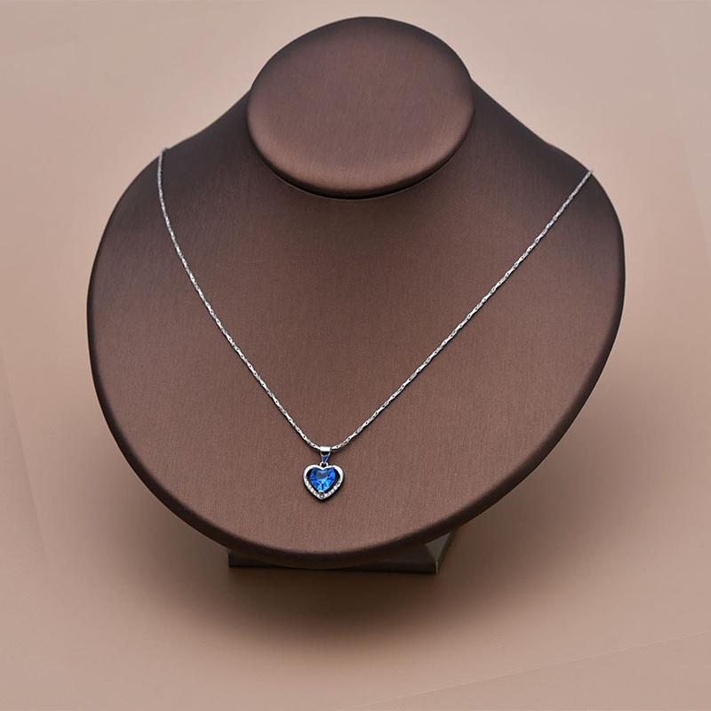 

Chokers S925 Silver Heartdiamond Necklace For Women Stainless Steel Choker Hypoallergenic Pendant Chain Wedding Jewelry