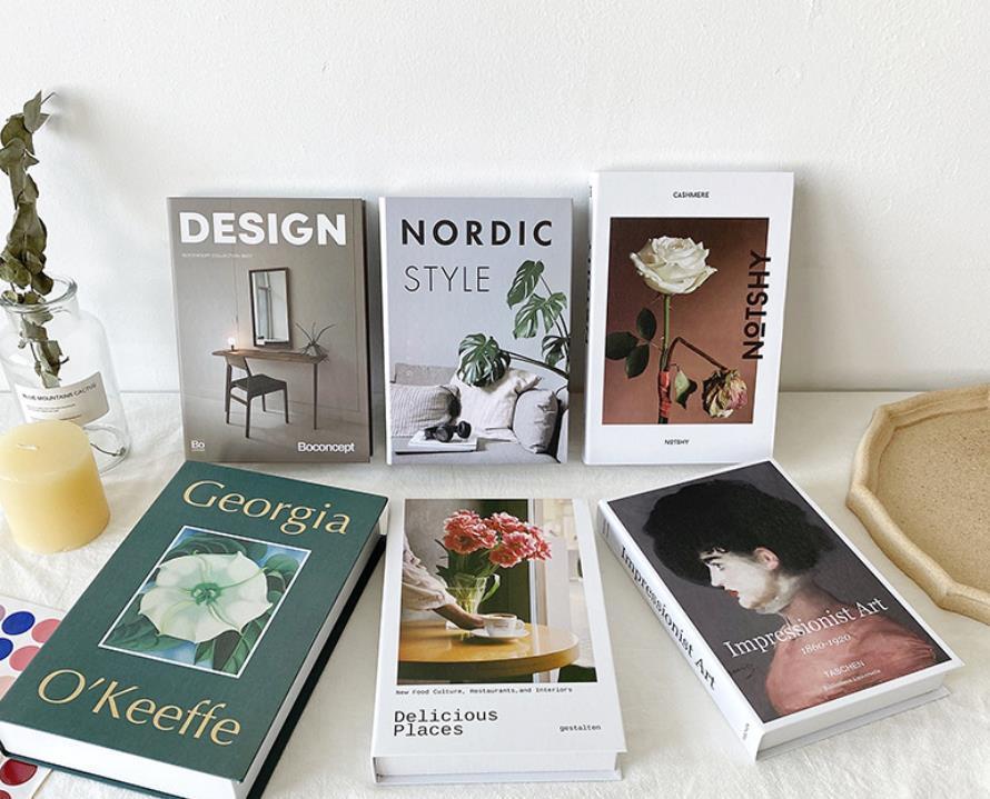 

Modern English Fake Book Home Decoration INS-Style Magazine Photography Prop Books Hotel Soft Book Decoration Y0107