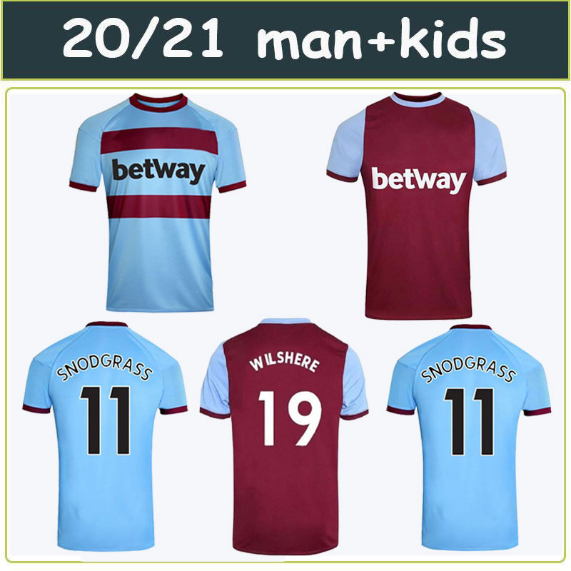 

20 21 West soccer jerseys 125th Anniversary Ham 2020 2021 United NOBLE HALLER ANDERSON LANZINI ANTONIO HOME AWAY Men Kids Kit football shirt, Black;yellow