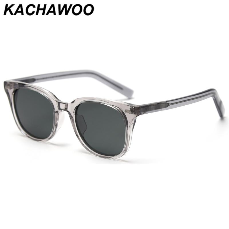 

Kachawoo polarized sunglasses women TR90 square acetate eyeglasses for men yellow black outdoor sun shades popular Korean style