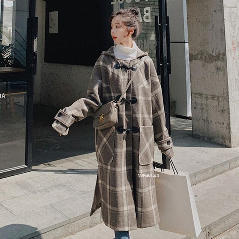 

Women' Wool & Blends 2021 Winter Oversize Loose Woolen Jacket Female Fashion Casual Women Retro Coat High Quality Thick Warm NZ26, Gray