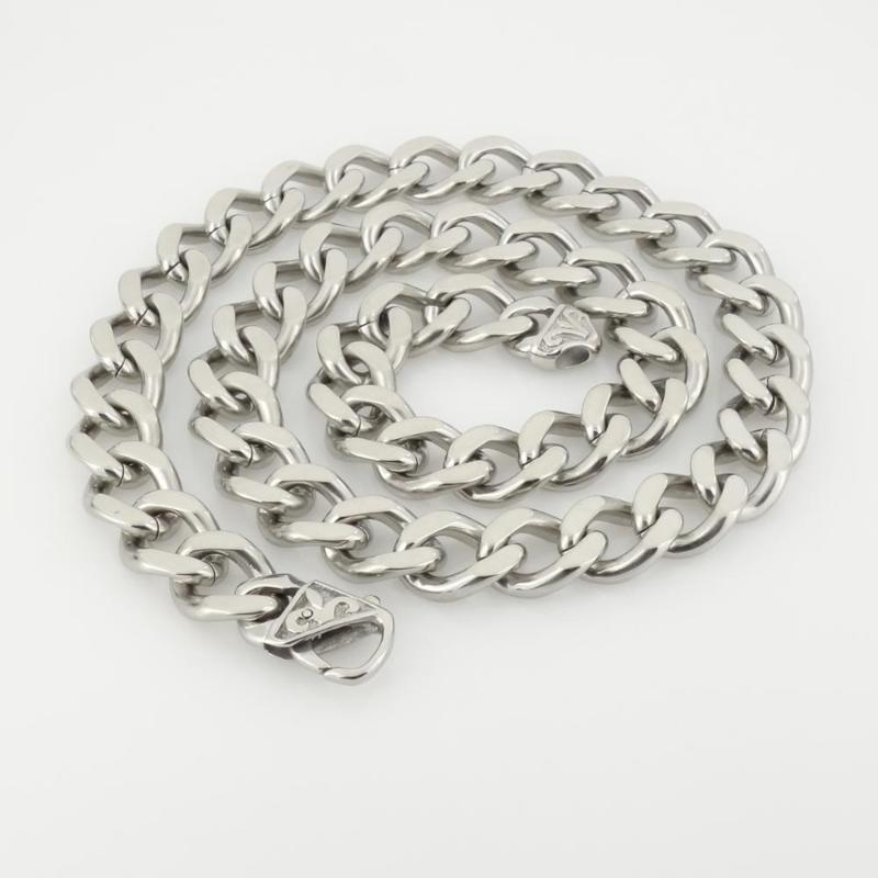 

Heavy Huge 316L Stainless Steel Cuban Curb Link Chain Necklace For Mens Fashion Punk Large 15mm 24 Inch Chains