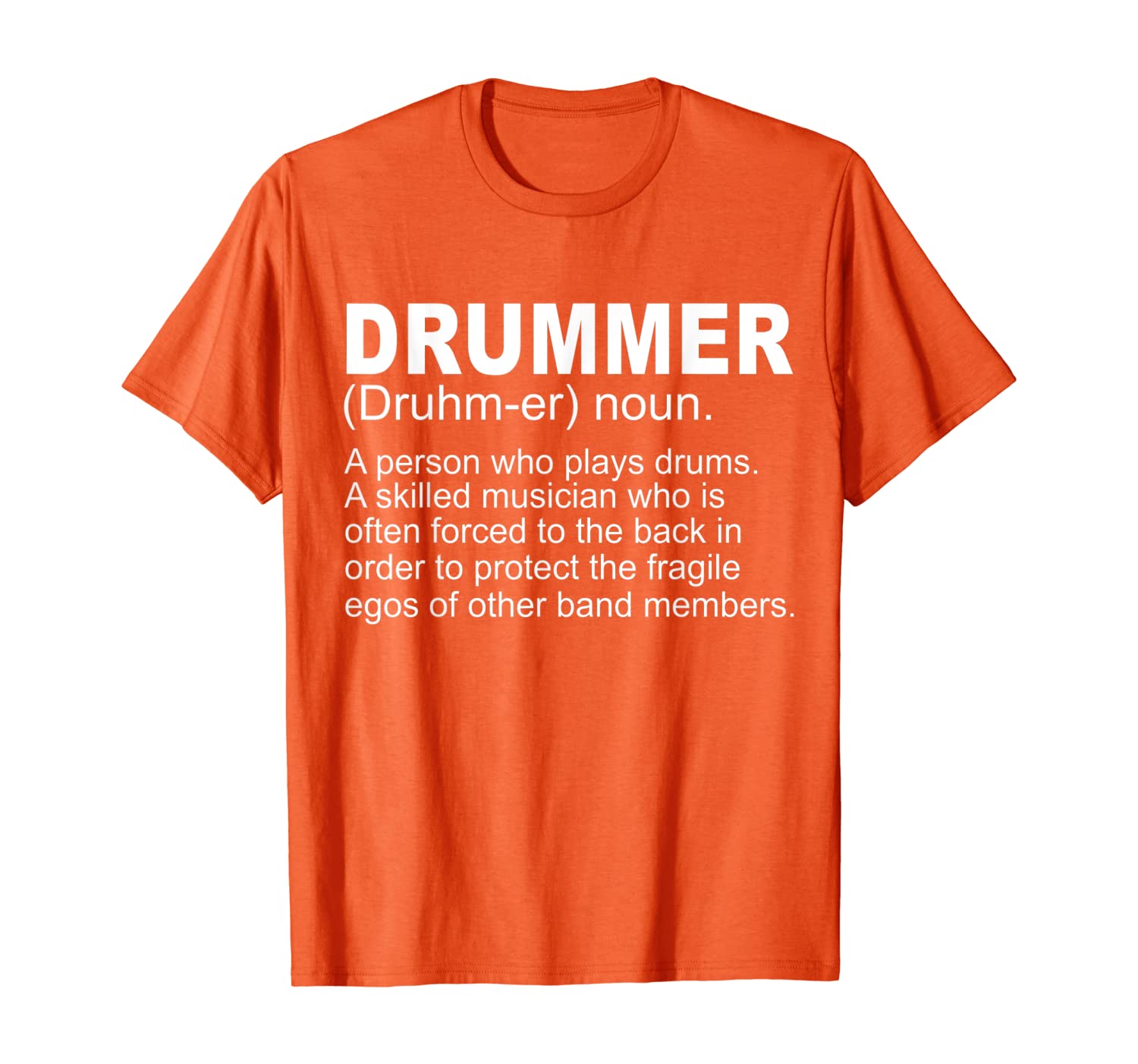 

Drummer Funny Gift - Drummer A Person Who Plays Drums T-Shirt, White;black
