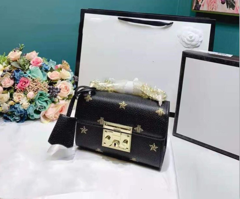 

Ysiykiy Shoulder Blooms Tian Women Chain Printing Crossbody Letter Messenger Bags Designer Bag Flap Handbags Luxury Padlock Pafan, Red