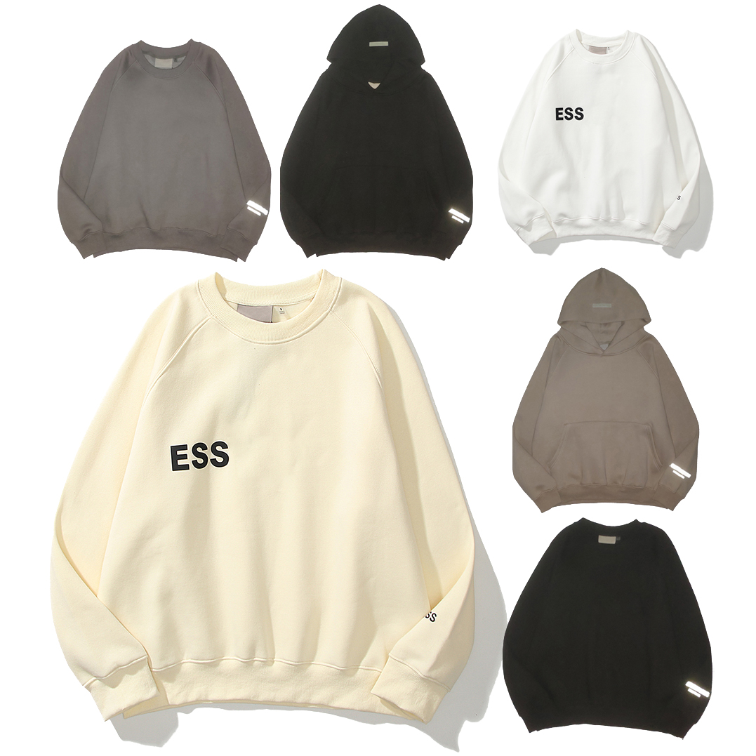 

Men Hoodies Designer Pullover Fashion Sweatshirts Autumn Winter Letters Reflective Hiphop Style Streetwear 2 Styles 10 Options, Black1