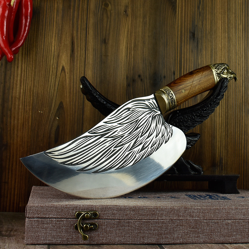 

Chinese Kitchen Chef knife Handmade Sharp Bade Meat Ceaver Vegetabe Cutter Cooking Toos Saughter Knife