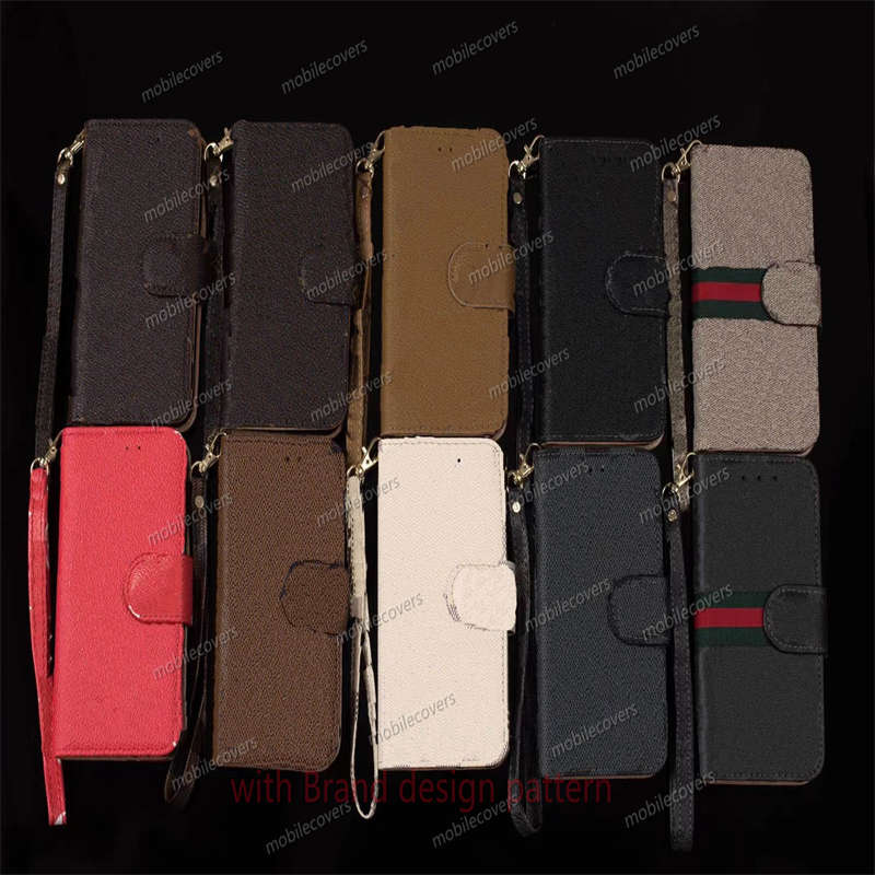 

Top Fashion Designer Wallet Phone Cases for iPhone 12 11 13promax Xs XR Xsmax 7 8 plus High Quality Leather Card Pocket Sticker Cellphone, # 1-brown big l flower