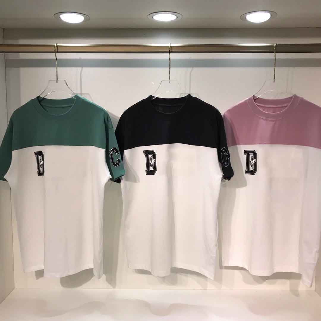 

New Men's Trousers Early Autumn Joint Name Ins Wind Stereo Embroidery Black and White Stitching Zipper Closed Velvet Casual Pants Sweatshirts t-shirts nmn