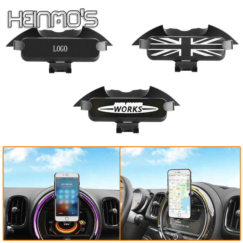 

For MINI COOPER Countryman Accessories Clubman F54 F55 F56 F57 F60 Car GPS Mobile Phone Holder Bracket JCW Grey Union Jack