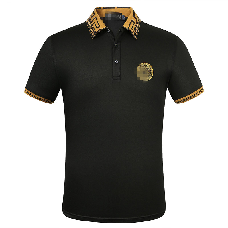 

2020ss Polo Mens Clothing Poloshirt Shirt Men Cotton Blend Short Sleeve Casual Breathable Summer Breathable Solid Clothing Purple Size#88
