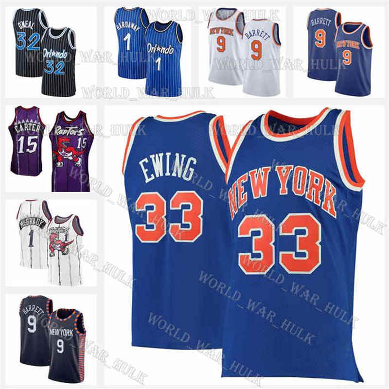 

Orlando Magic Shaquille 32 O'Neal New York Knicks RJ Barrett Patrick ONeal Ewing Penny Tracy 1 McGrady Hardaway Basketball Jerseys, Black;red