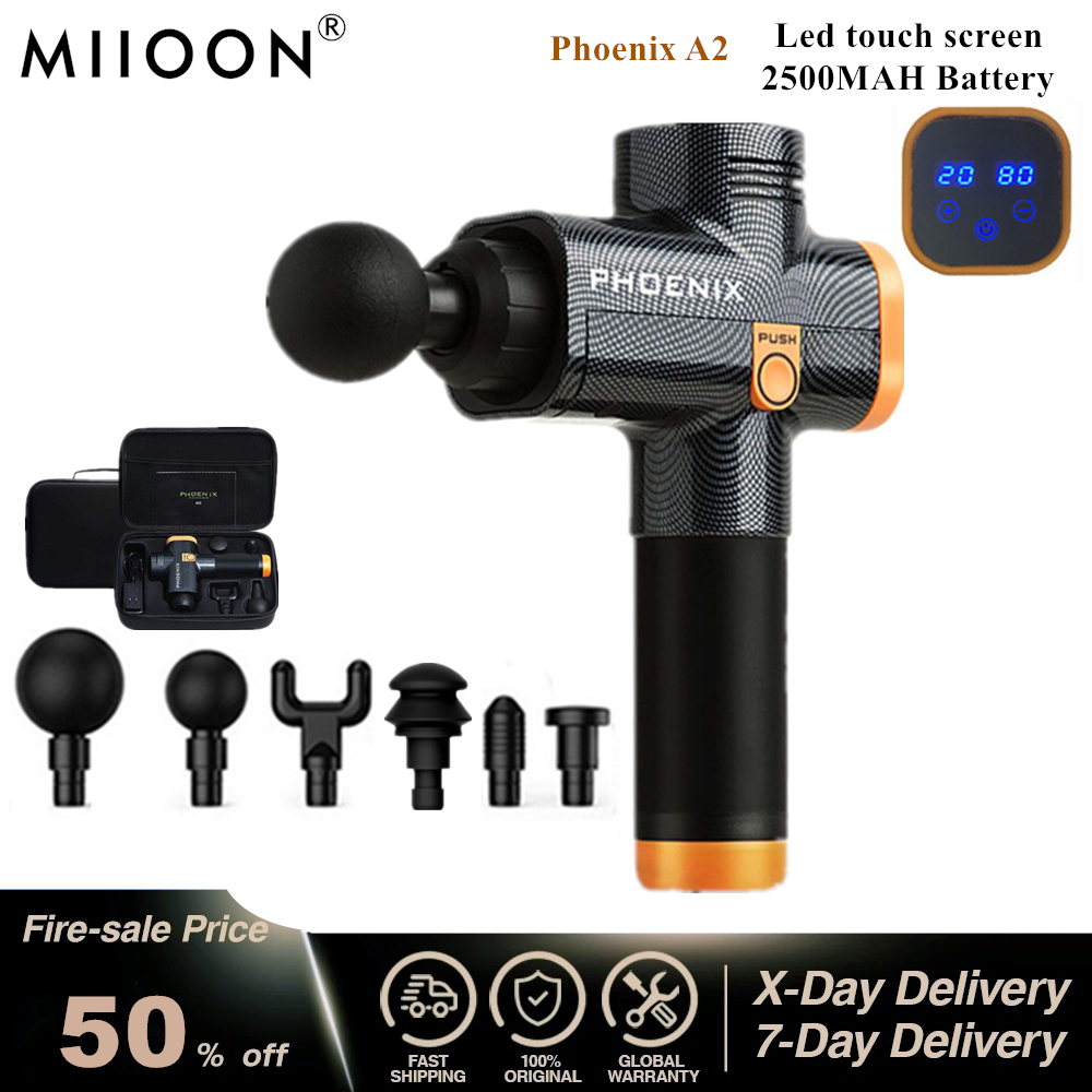 

massage gun Phoenix A2 muscle high frequency Electric body massager Clear portable bag after exercise