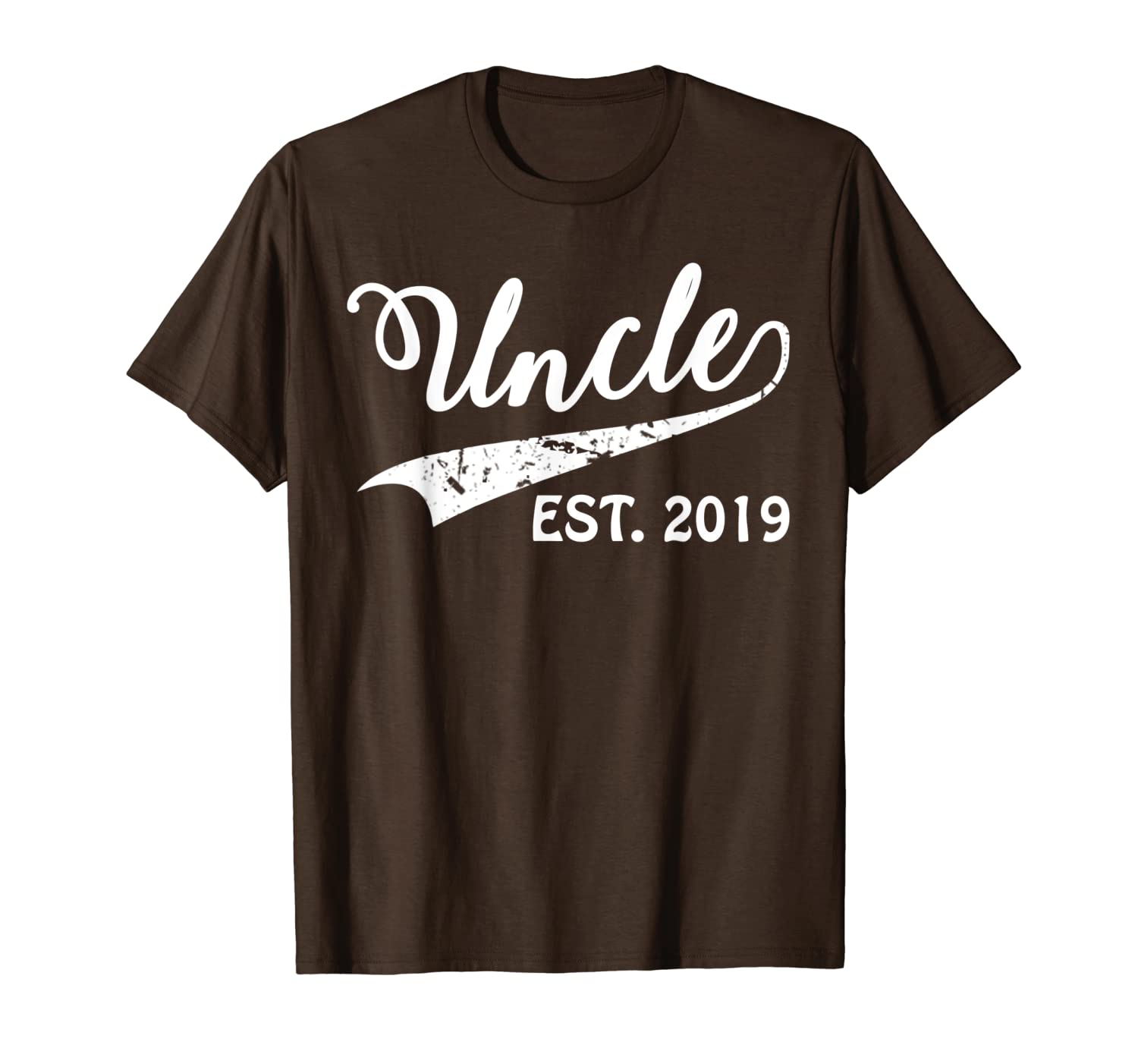 

mens uncle est. 2019 vintage new uncle gift father's day t-shirt, White;black