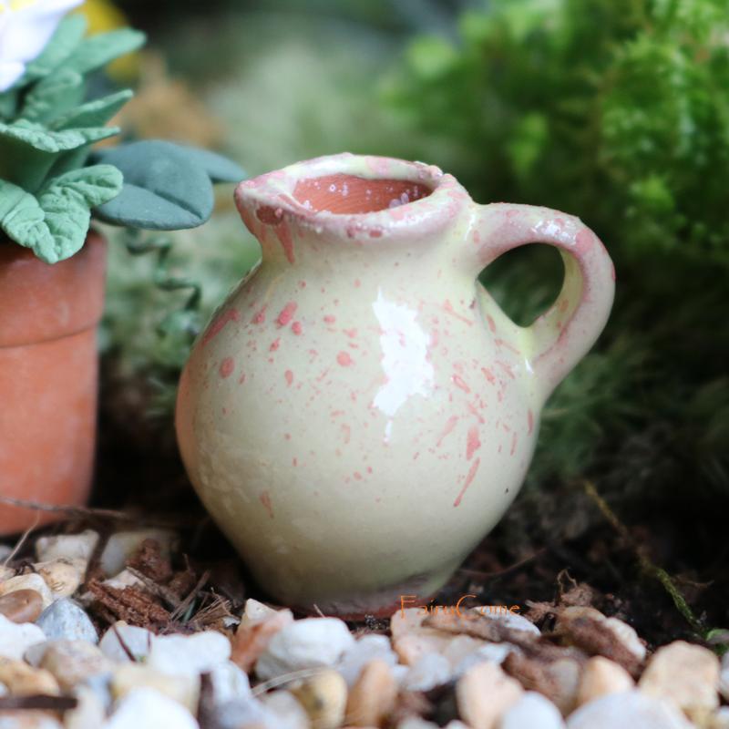 

Decorative Objects & Figurines FairyCome Miniature Ceramic Tea Pot Flowerpot Fairy Pottery Vase Mini Enamel Jar Garden Water Terracotta Craf
