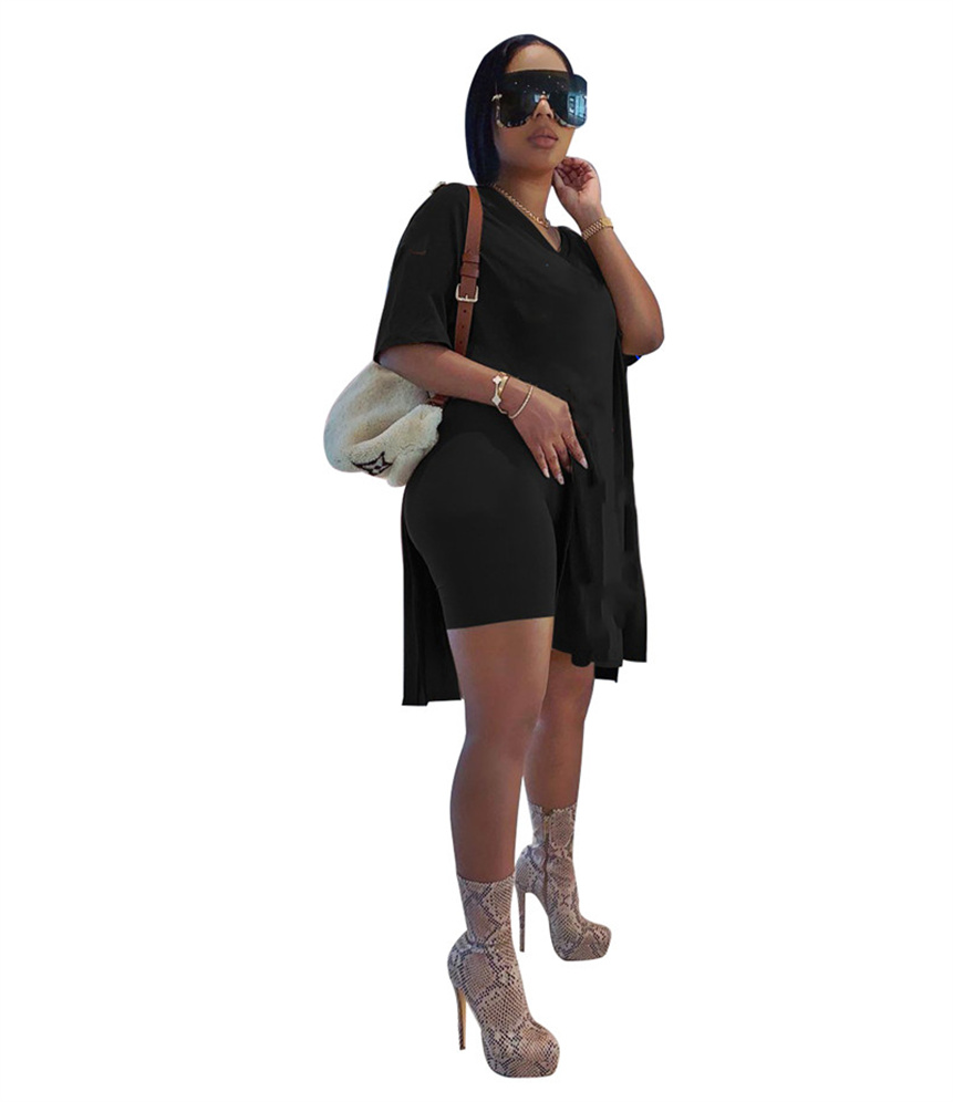 

Women Casual Tracksuits Sports Sweasuits Shorts Two piece sets letter Jogger suit Summer Clothing short sleeve t-shirt+short pants 5107, As pics