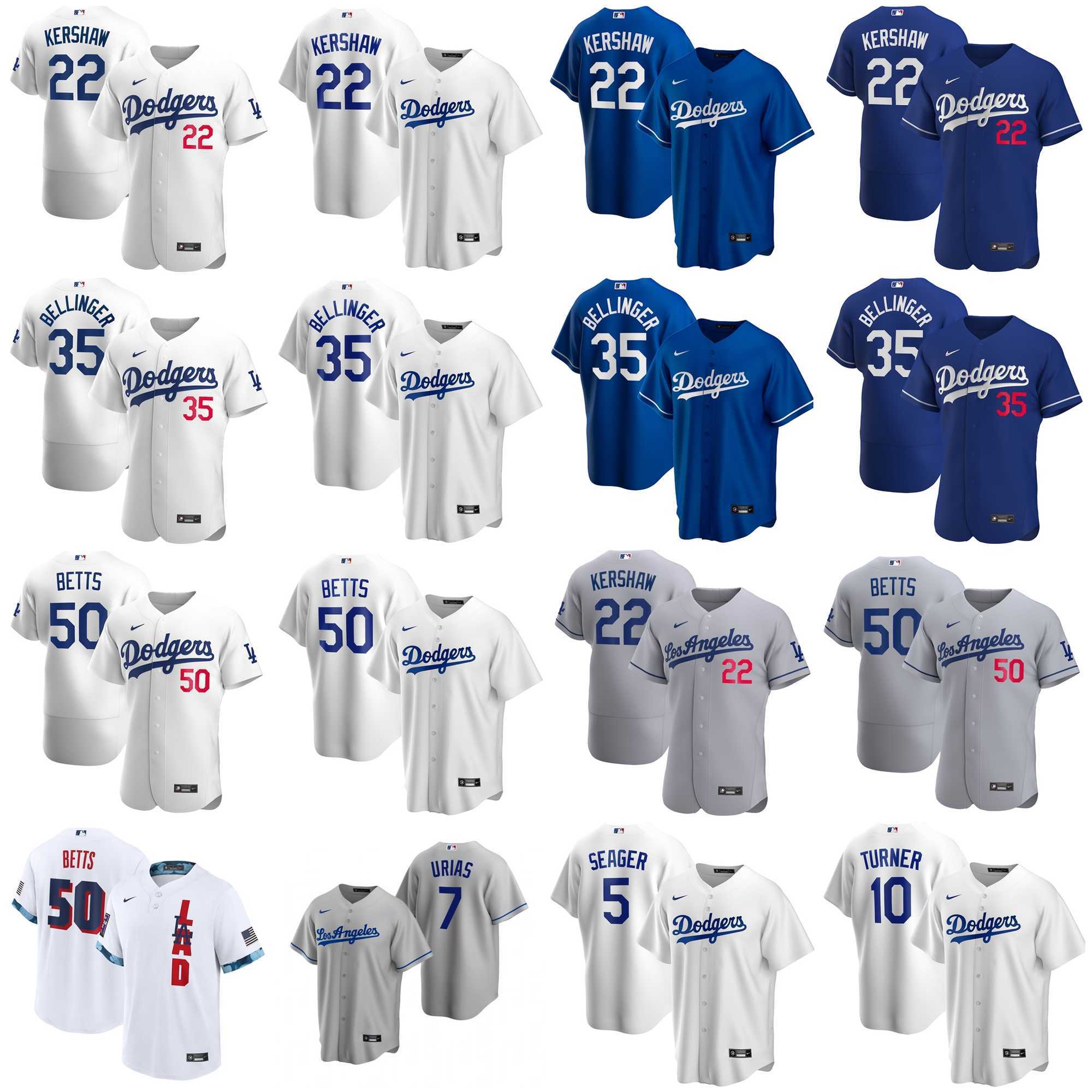 

2021 All-Star Game Los Angeles Dodgers Baseball Jerseys Mookie Betts Jersey Cody Bellinger Clayton Kershaw Justin Turner Julio Urias Corey Seager Stitched, 5 seager