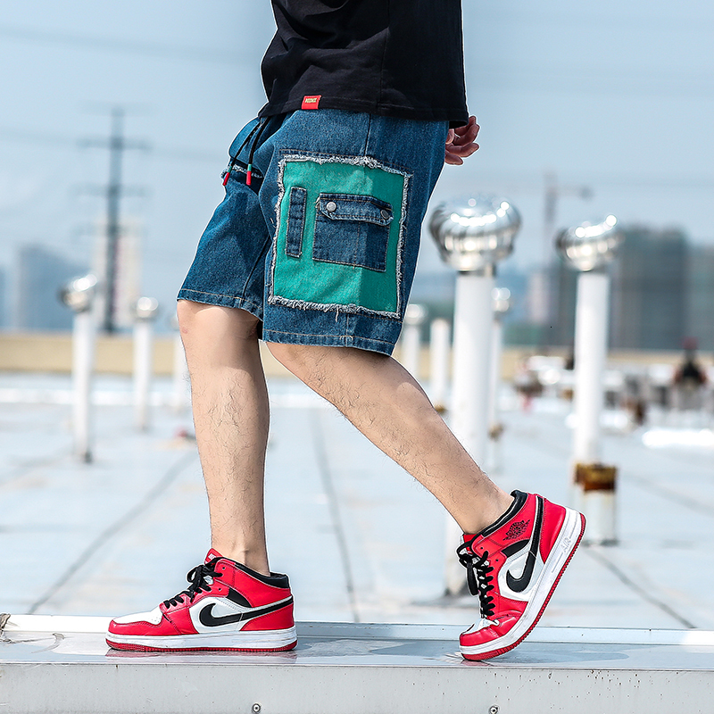 

2021 New Men Fashion Patchwork Safari Mens Casual Camo Camouflage Shorts Military Short Pants Male Cargo 3ntj, Blue