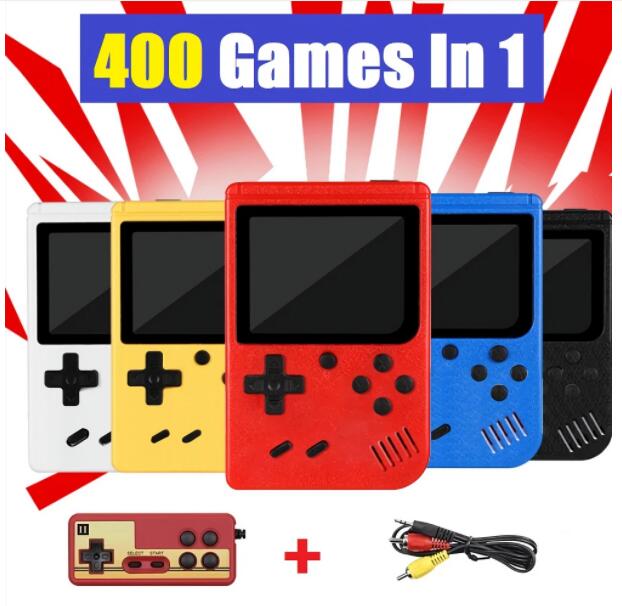 

400-in-1 Handheld Video Game Console with controller Retro 8-bit Design with 3-inch Color LCD and 400 Classic Games -Supports Two Players ,AV Output (Cable Included)