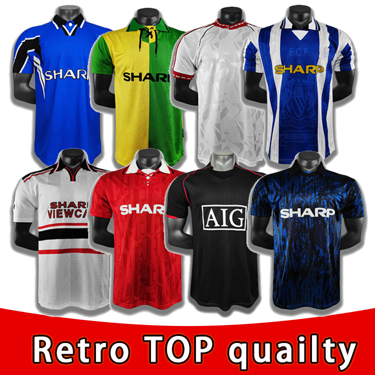 

Manchester 08 04 05 06 RETRO soccer jerseys RONALDO v. Nistelrooy ROONEY SOLSKJAER MAN Vintage Football Shirt 2004 2005 2006, Black;yellow
