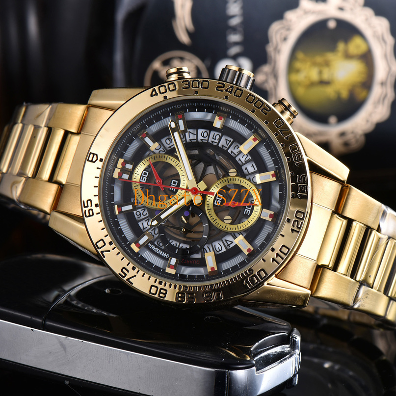 

7-Men watch business fashion Reloj de lujo stainless steel multi-function quartz watches sports casual military Orologio di lusso Montre luxe