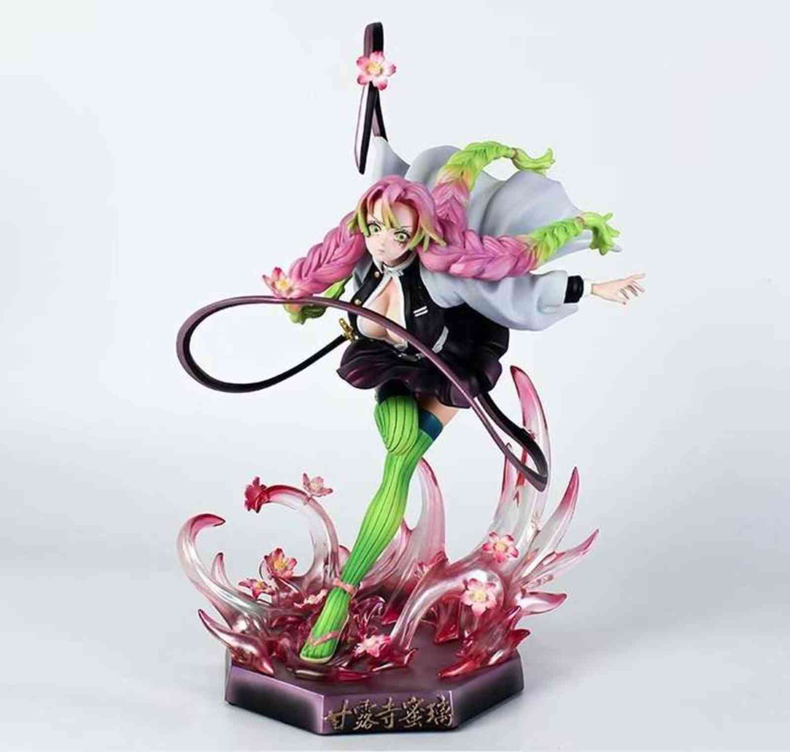 

Anime Demon Slayer Kimetsu No Yaiba Figure Kanroji Mitsuri Anime PVC Action Figure Toy GK Game Statue Collectible Model Doll Toy H1105, No retail box