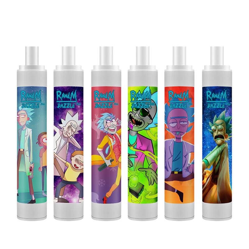 

Authentic randm dazzle pro disposable pod device 2600puff vape pen system Colorful led Light 1100mah battery 6ml Prefilled Portable