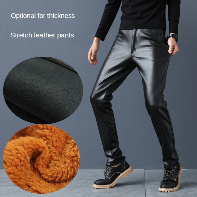 

2021 New De Couro Dos Homens Do Velo Grosso Apertado Calas Retas Prova Dwaterproof Gua Da Motocicleta Locomotiva Taoc, Lightweight 1