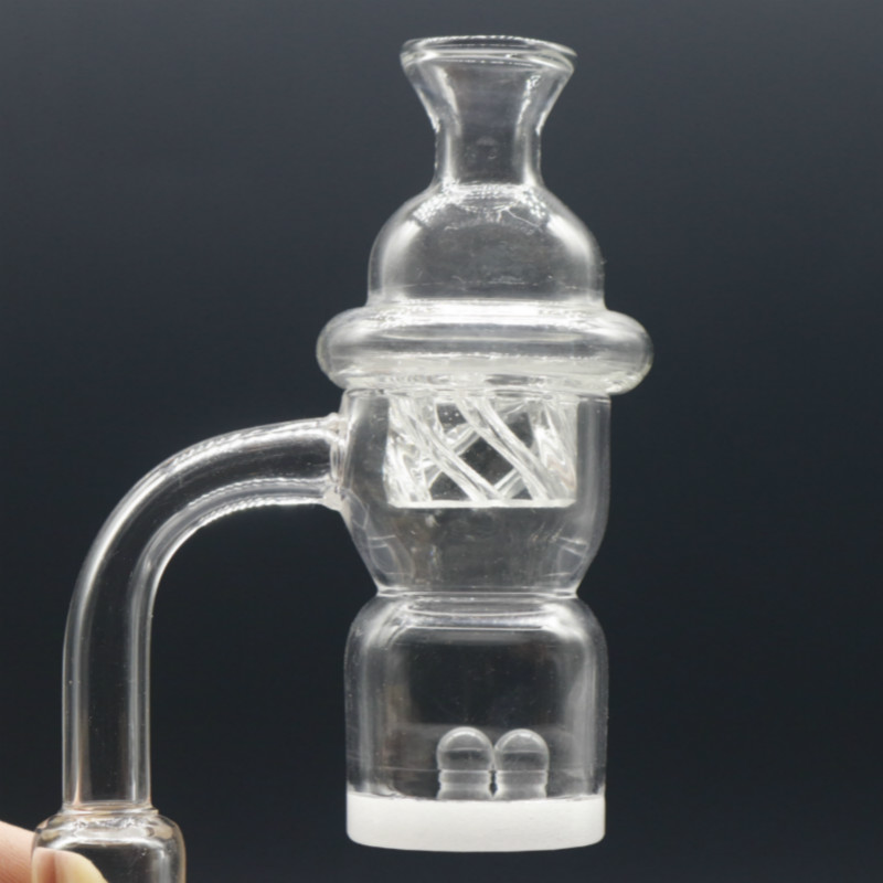 

14mm male Splash quartz banger nail 25mm OD 4mm Thick with Spinning Carb Cap and Terp Pearl For Dab Rig glass bong