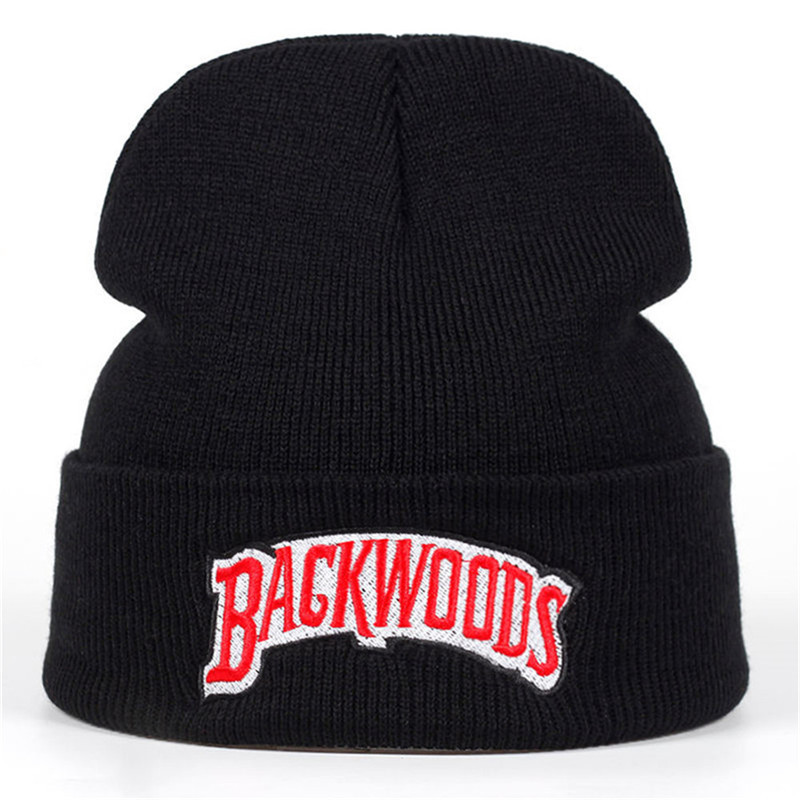 New Knitted Hat Beanies Backwoods Lettering Cap Women Winter Hats for Men Warm Hat Fashion Solid Hip-hop Beanie Hat Unisex CapsDropshipping