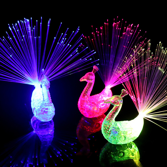 Glowing Peacock Decorative Flashlight LED Light Stars Glow in the Dark Children&#039;s Toys-image-705131315