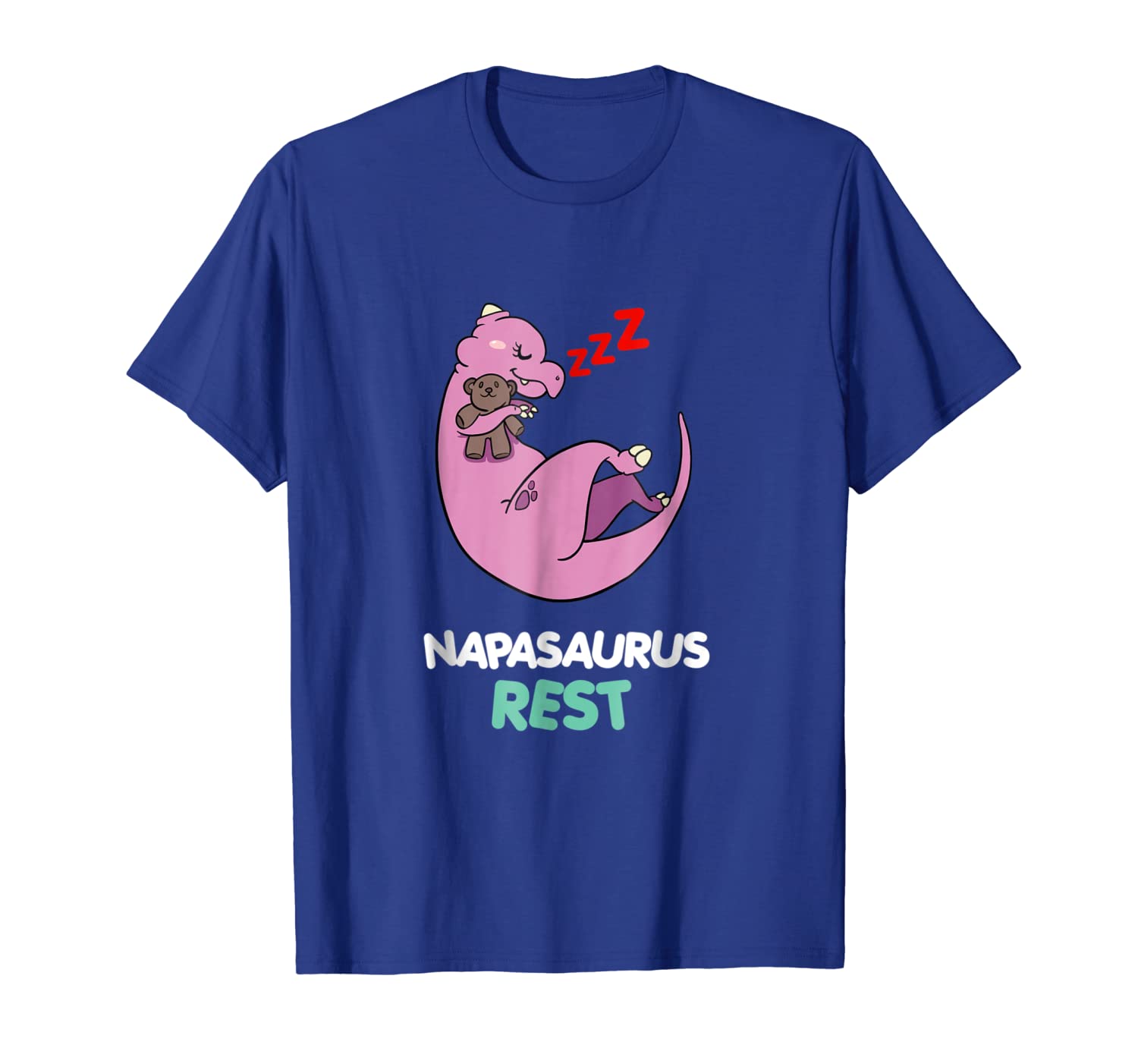 

napasaurus rest funny sleeping dinosaur t-rex pun t-shirt, White;black