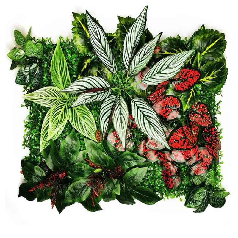 

Decorative Flowers & Wreaths Artificial Plant Rattan Fake Panel Lawn Simulation Turf Green Leaf Grass Subtropical Mesh Grille Wall Decoratio