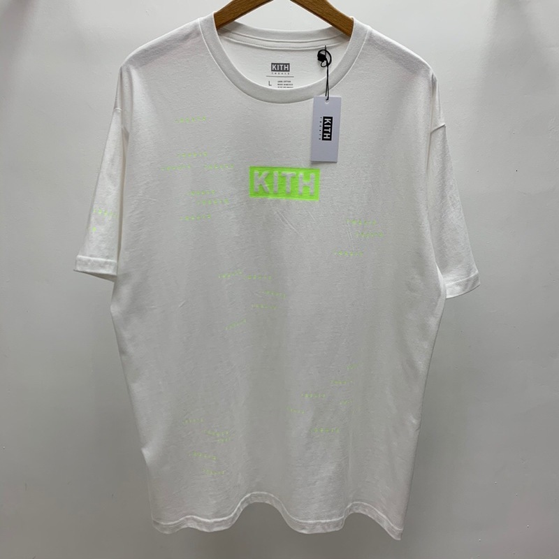 

2021 New 20ss T-shirts Reflective Box 1:1 High Quality t Shirts Men Wome Kanye West Streetwear Hip Hop Kith T-shirt Rgce, White2