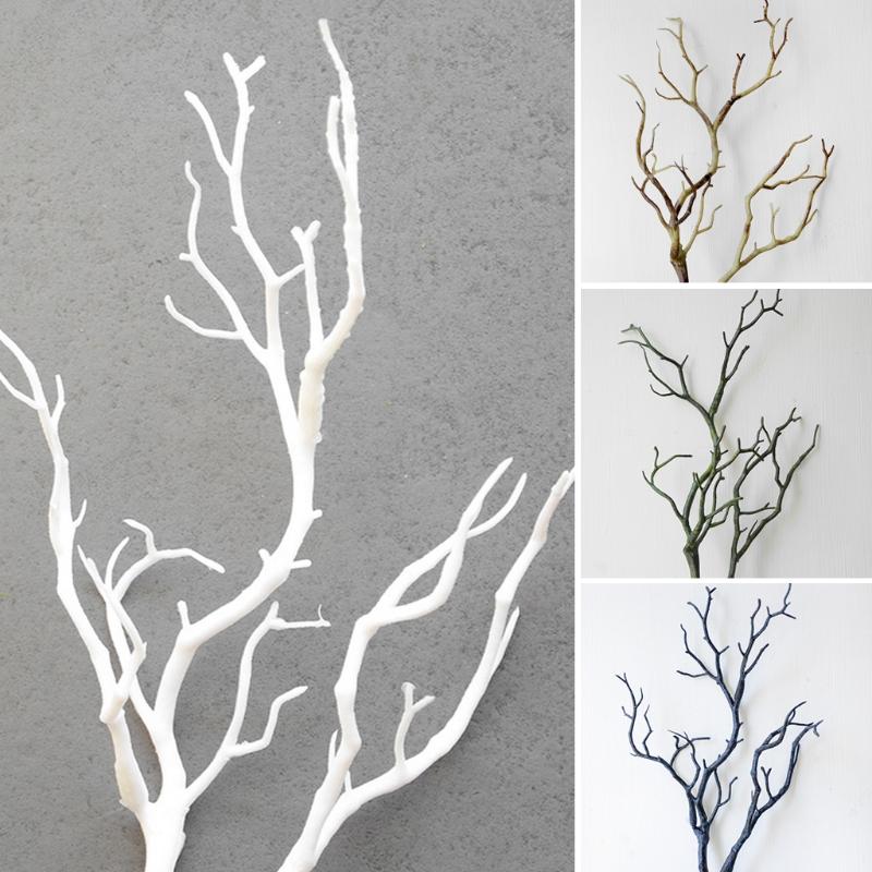 

Wedding Decoration Peacock Coral Branches Plastic Artificial Plants Dried Tree T8WE, White