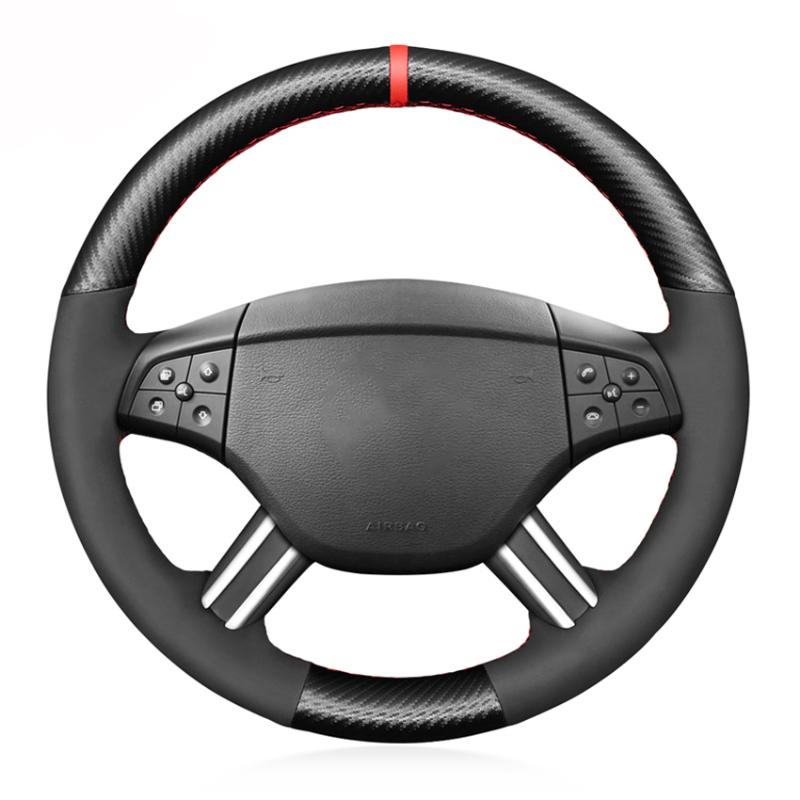 

Steering Wheel Covers Carbon Fiber Suede Car Cover For - W164 M-Class ML350 ML500 2005 2006 X164 GL-Class GL450 2006-2009