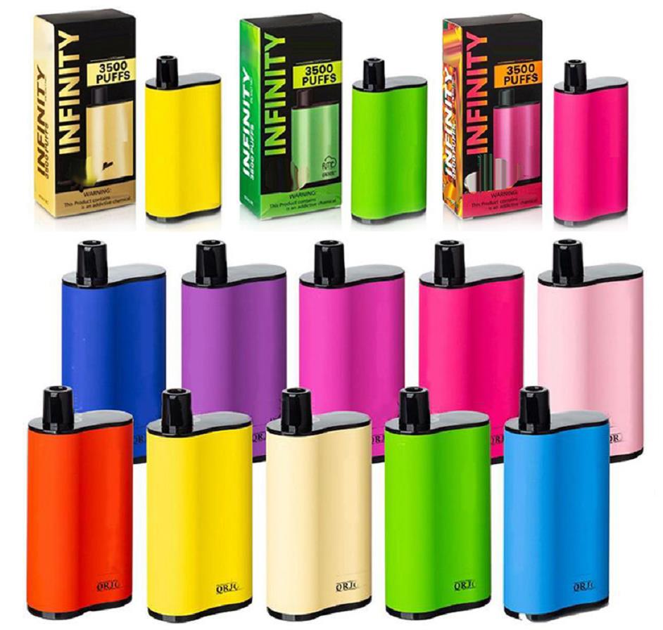 

10 Color INFINITY Disposable E cigarettes 3500 Puffs Vape Pen 12ml Pre Filled Cartridge Vaporizer 1500mAh Battery 18350 Vapes extra ultra ba