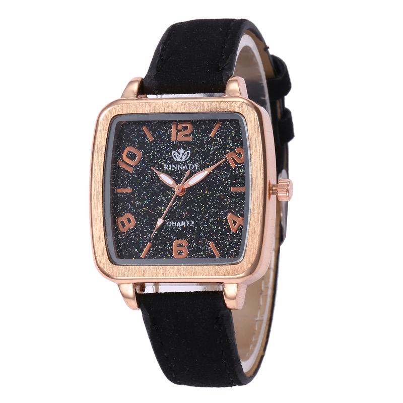 

Wristwatches Top Brand Square Retro Women Bracelet Watch Contracted Leather Crystal Dress Ladies Quartz Clock Dropshiping