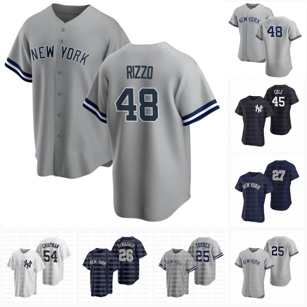 

48 Anthony Rizzo Yankee Gerrit Cole 2021 Jersey Aaron Judge 13 Joey Gallo DJ LeMahieu Gleyber Torres Rougned Odor Gary Sanchez Luke Voit Brett Gardner Stanto Hicks, Grey without name youth s-xl