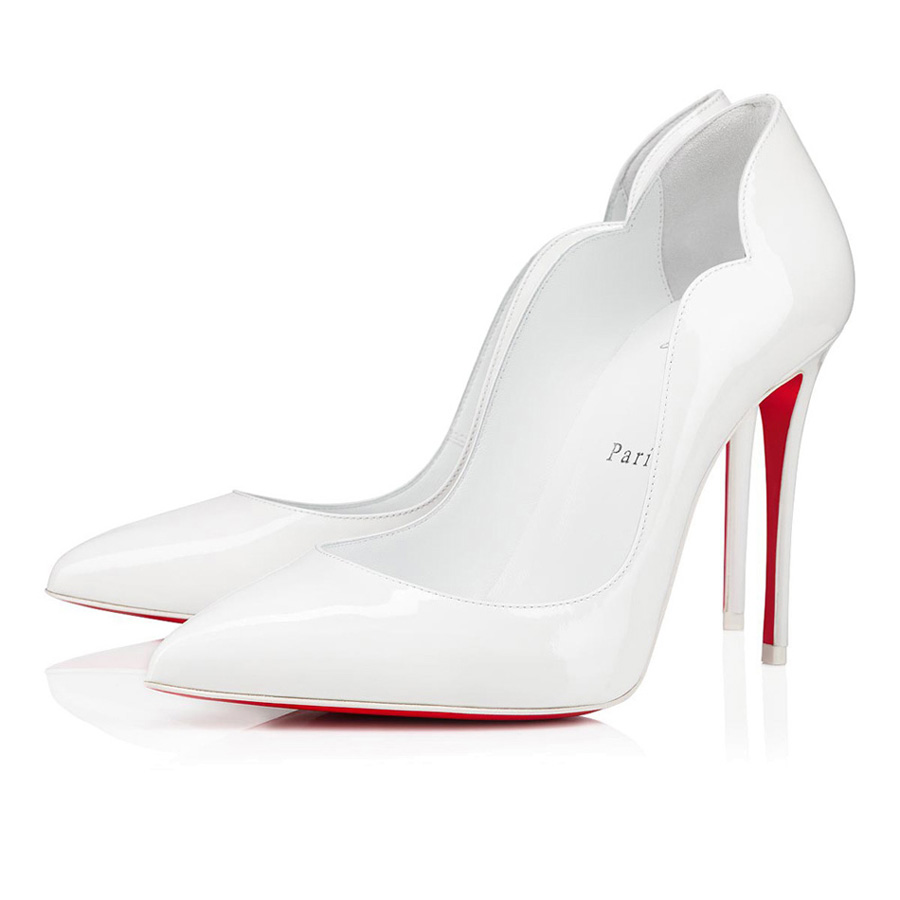 

Senior Luxury Ladies Summer Sandals Red Bottom Pumps Hot Chick 100 mm Elegant Women Party Style Fashion Black White Leather Pointed Toes High Heels Sandal Box EU 35-43, #2