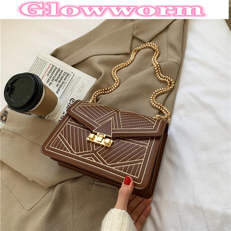 

New Fashion Stitching Decorative Shoulder Messenger Bag, Black